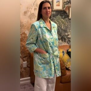 Vintage Plaza South Floral Blazer / Jacket – Women’s Petite ( model M regular)